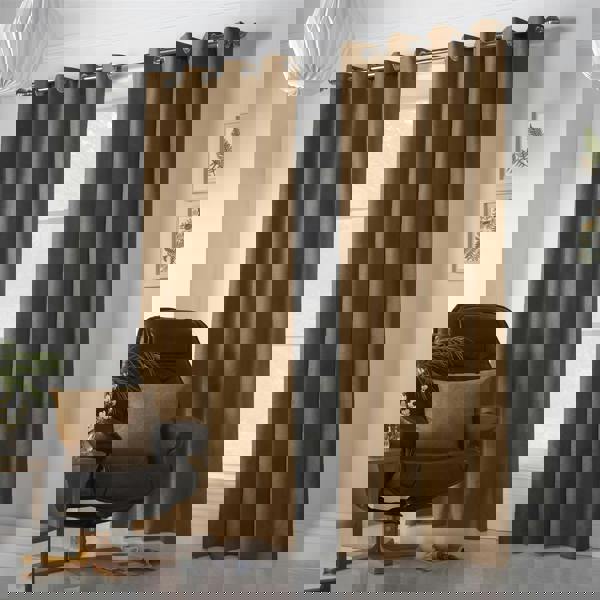 Luxury Living Velvet Chenille Ring Top Curtains