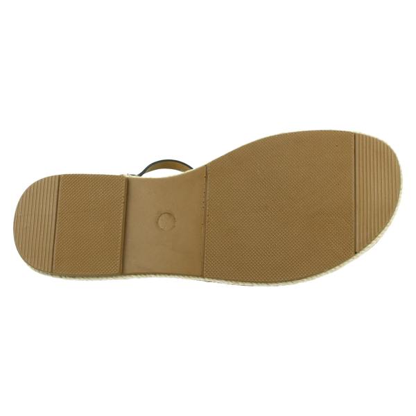 Savannah Ladies Savannah Flat Ankle Strap Sandal with Weaved Upper F00442