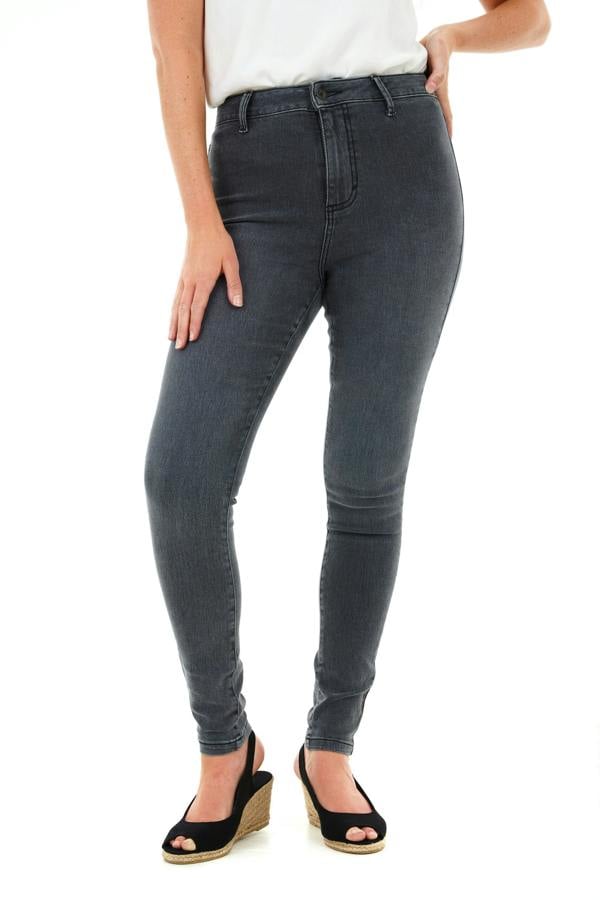 Smart Living Women's Stylish Skinny Fit High Waist Denim Jeans - Grey