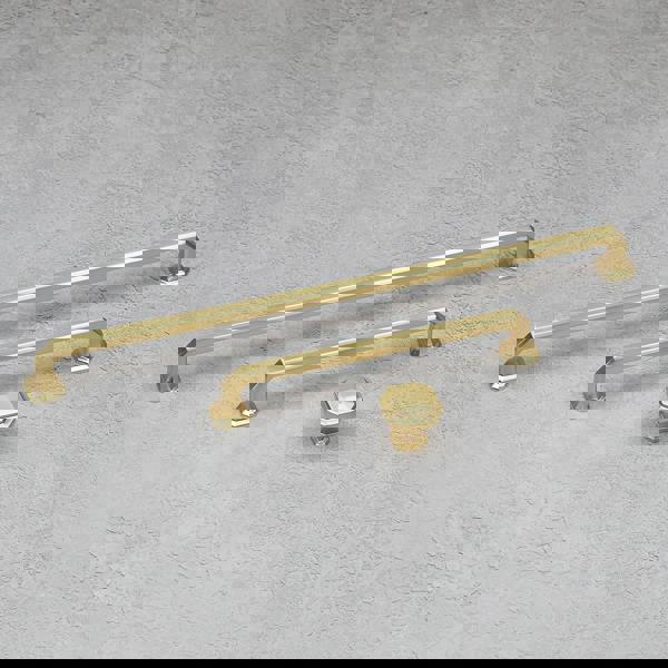 Handle & Home Polished Brass Octagonal Knob and Geometric Handles