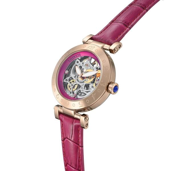 Empress Theodora Automatic Leather-Band Watch - Rose Gold/Pink - EMPEM3706