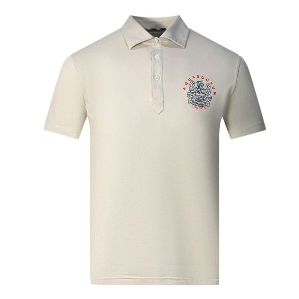 Aquascutum Aldis London Logo Polo Shirt - Beige