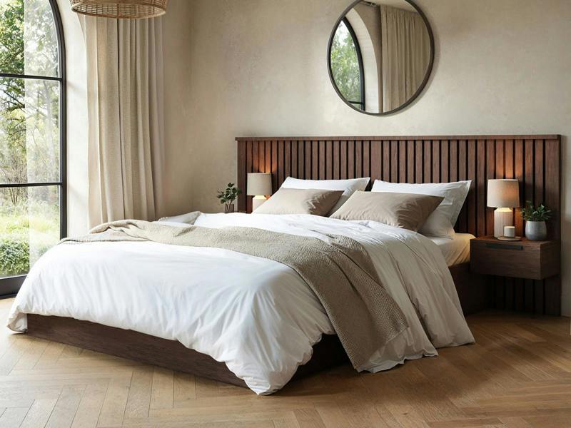 Taylor Hotel Ottoman Bed with Side Tables Walnut