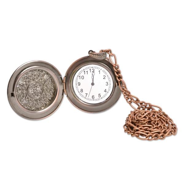 Bristol Novelty Steampunk Pocket Watch Prop - Brown - 