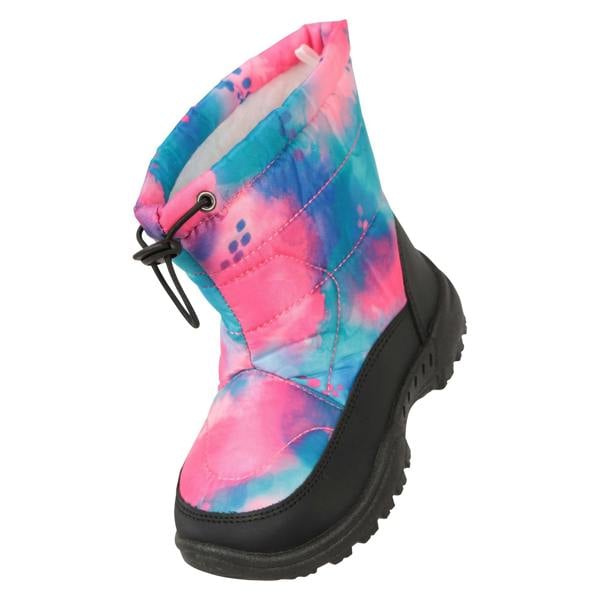 Mountain Warehouse Toddler Caribou Adaptive Tie Dye Snow Boots - Pale Pink - 