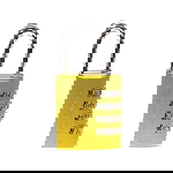 Abus Mechanical 145 Series Aluminium Combination Padlock - Yellow - 