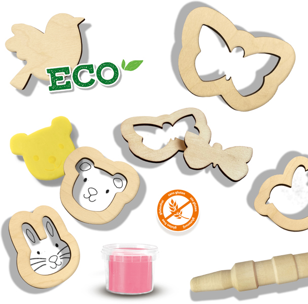SES Creative Eco dough with wooden tools