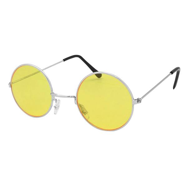 Bristol Novelty Unisex Adults 60s Style Glasses - Yellow - 