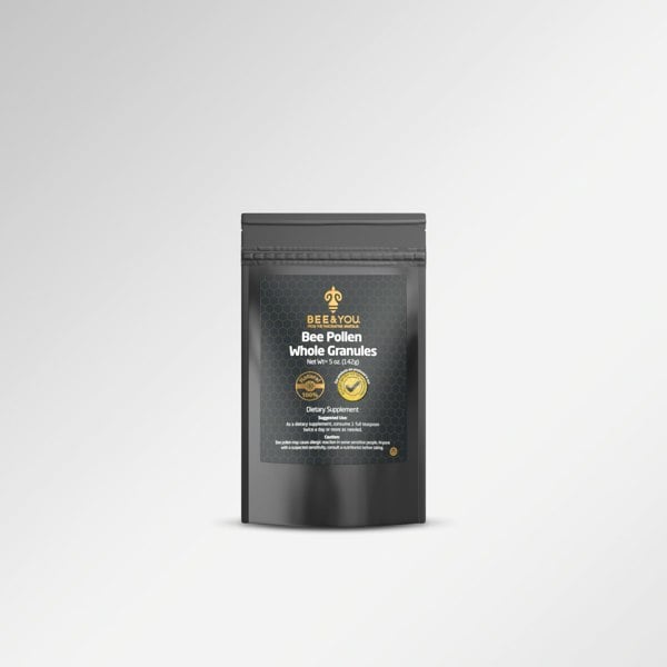 BEE&YOU Natural Bee Pollen Granules-Wildcrafted, 5 oz
