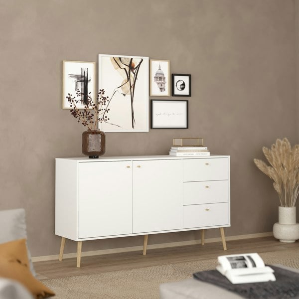 Furniture To Go Cumbria Sideboard 2 Doors + 3 Drawers White