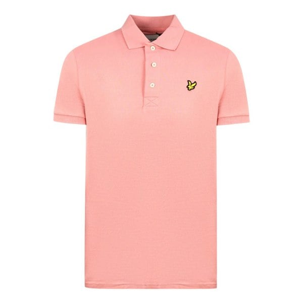 Lyle & Scott Rosette Plain Polo Shirt - Salmon Pink