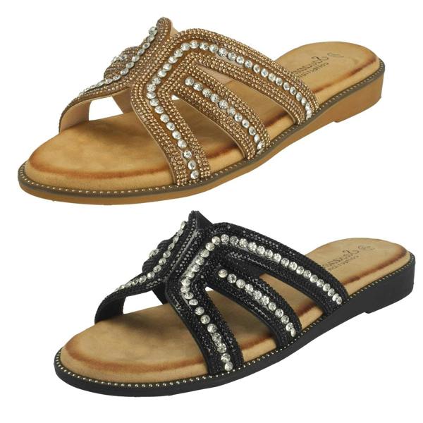 Savannah Ladies Savannah Flat Mule Sandals F00472