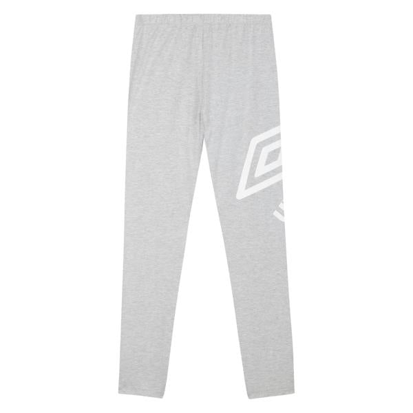 Umbro Womens Core High Waist Leggings - Grey Marl/White