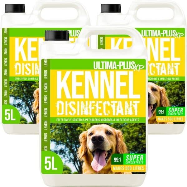 Ultima Plus XP ULTIMA-PLUS XP Kennel Kleen - Disinfectant, Cleaner, Sanitiser & Deodoriser - Concentrated Formula Kennel Cleaner 15L Lemon