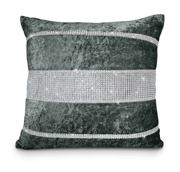 Intimates Luxury Crushed Velvet With 3 Tier Diamante Detail - 43cm x 43cm
