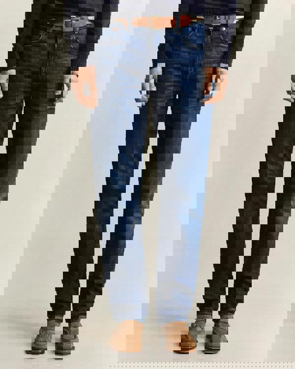 GANT Mens Regular Fit Gant Jeans - 971 Mid Blue Worn In