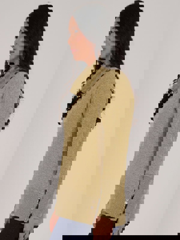 PennyPlain Rib Hem Cowl Tunic - Pear