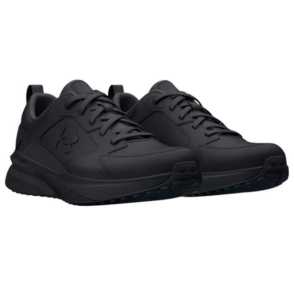 Under Armour Mens Charged Edge Leather Trainers - Triple Black - 