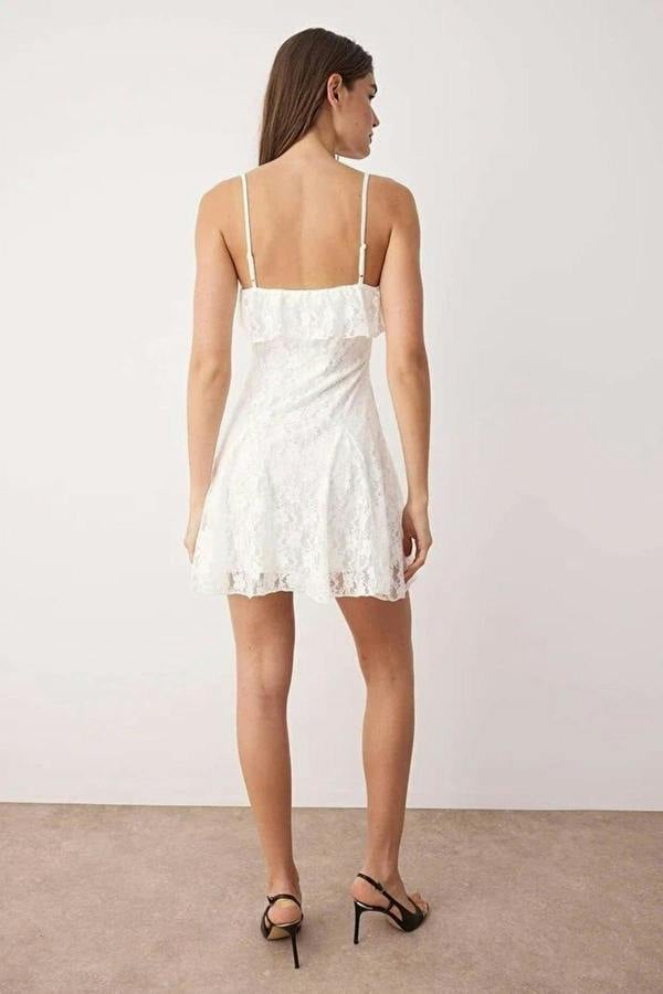 WOVCOR A-line Lined Strappy Mini Dress