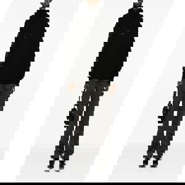 Jacquemus Le Typo Cotton Hoodie   in  Black