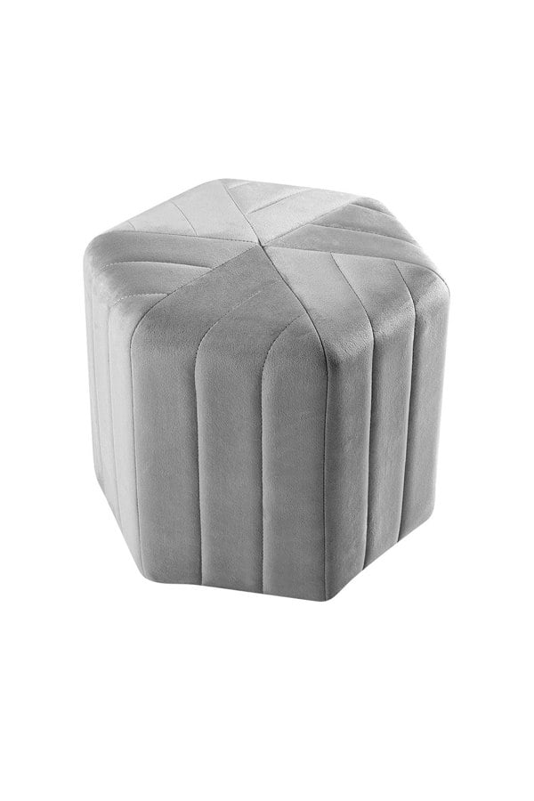Living and Home Sarina Velvet Ottoman Footstool