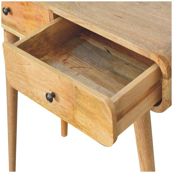 Wyld Haus Rimini Mango Wood Curved Hallway Console Table