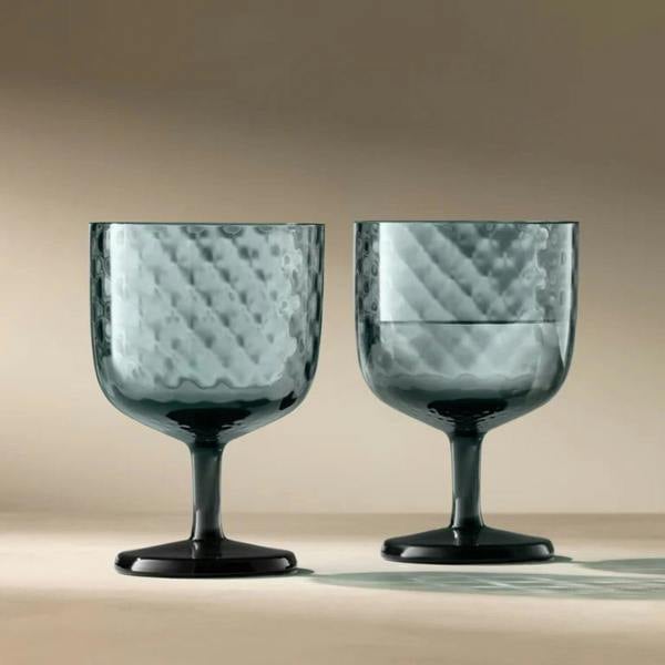 LSA Dapple Wine Glass 325ml Set of 2 Blue