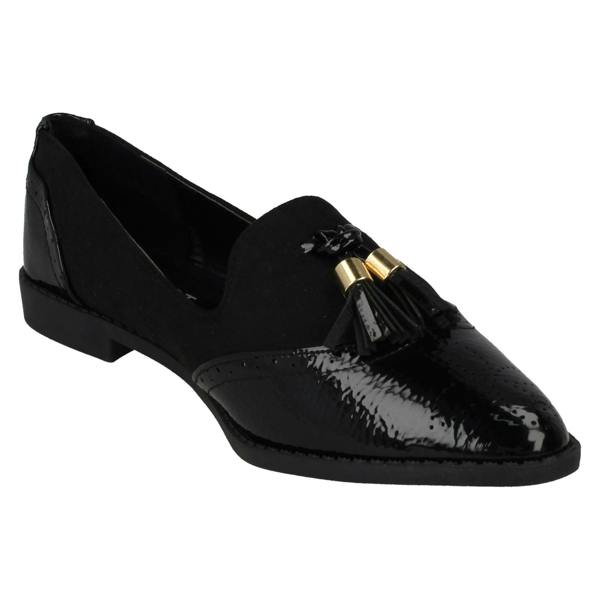 Spot On Ladies Spot On Slip On Brogues