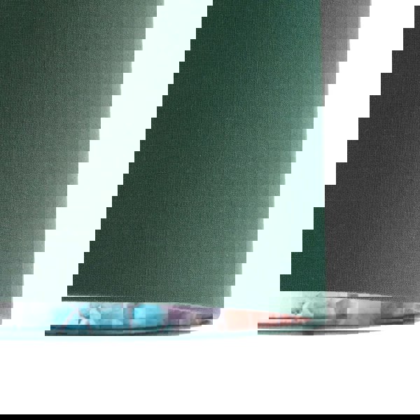 Chic Emerald Green Linen Lamp Shade with Moroccan Scale Pattern Lining Image 3