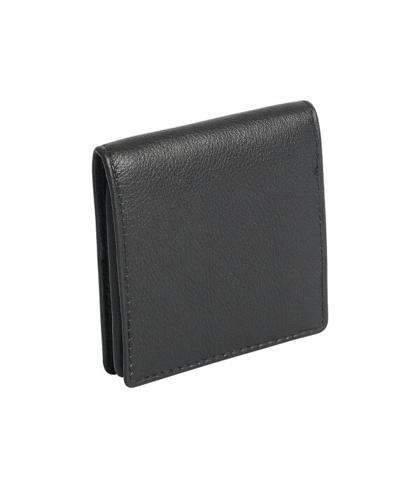 SADDLER POPPY Leather Square Mini Tray Purse - Black