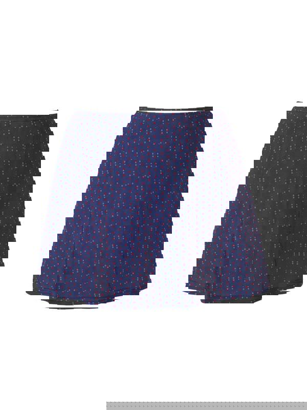 Navy & Red Polka Dot Swim Skirt