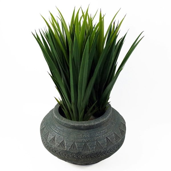 Leaf 21cm x 40cm Large Grey Gliese Triangle Planter