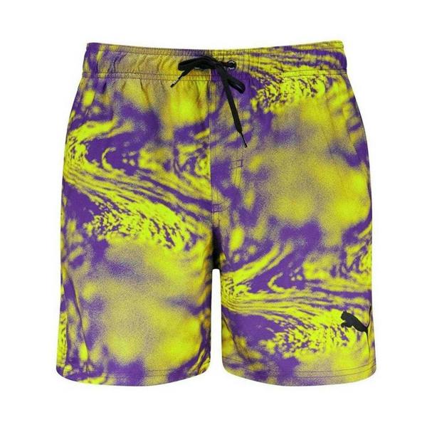 Puma Boys Printed Quick Dry Swim Shorts - Violet Purple - 