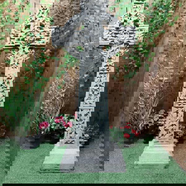 Stone Cast Detailed Giant Celtic Cross