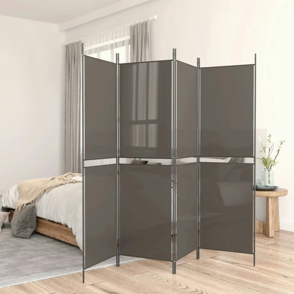 Berkfield 5-Panel Room Divider Anthracite 250x220 cm Fabric