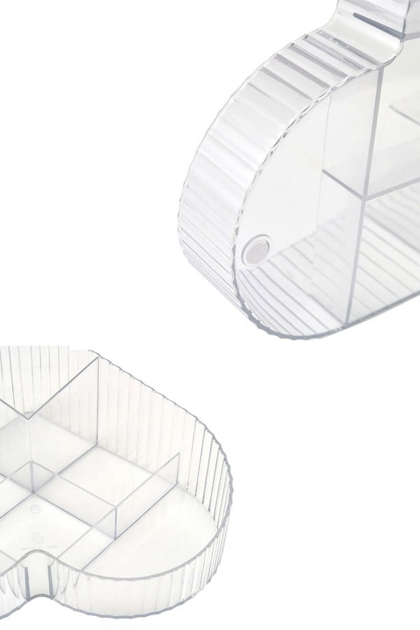 Living and Home Makeup Organizer Storage Box Desktop, Heart-Shaped Makeup Organizer For Home Office Dormitory