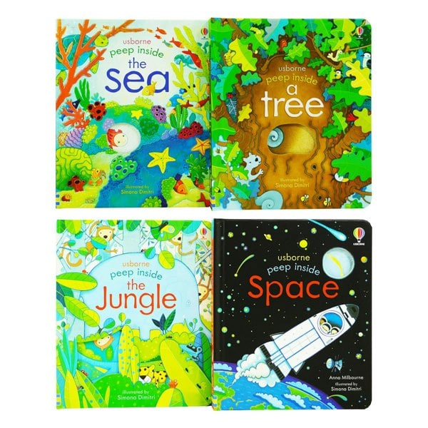 Peep Inside Collection 4 Books Gift Set - Peep Inside Space, Sea, Jungle, Tree