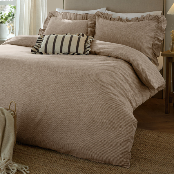 Wylder Margot Cotton Duvet Cover Set - Mole