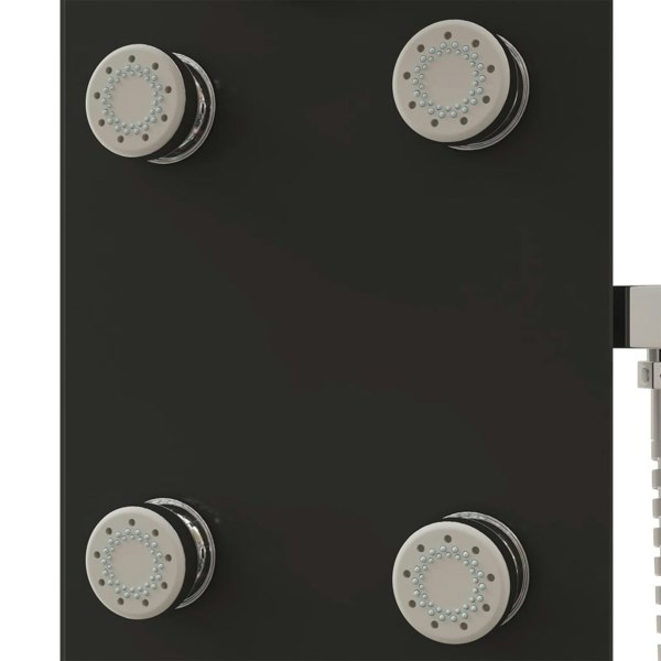 Berkfield Shower Panel Unit Glass 25x47.5x130 cm Black