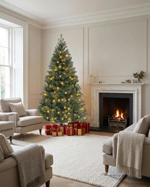 Outdoor Living Richmond Fir Winter Pre-Lit Artificial Christmas Tree