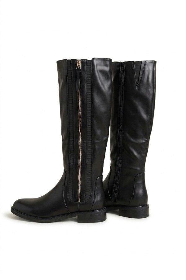 ikrush Ebba Gold Zip Knee High Riding Boots