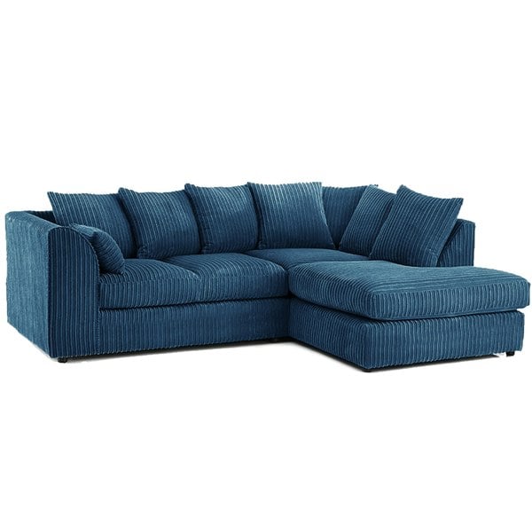 Furnishings For Less Luxor Cord Fabric 4 Seater Corner Sofa Scatter Back