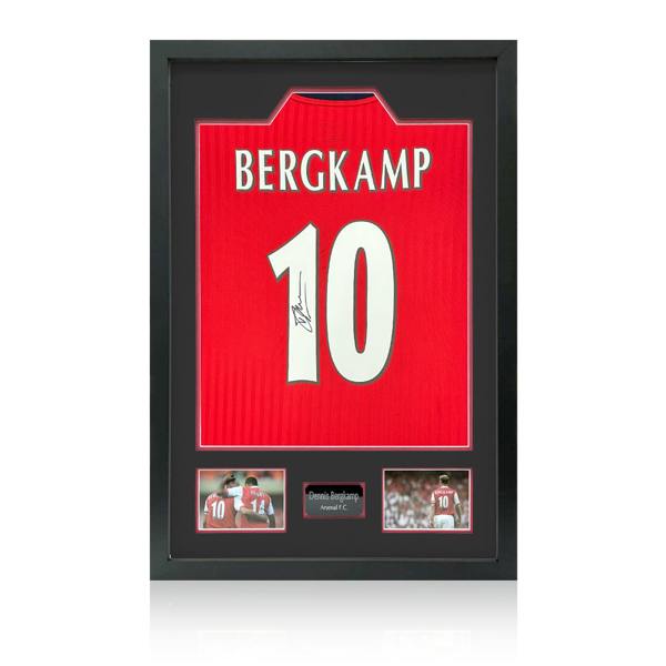 Dennis Bergkamp Signed Arsenal Shirt Premium Frame