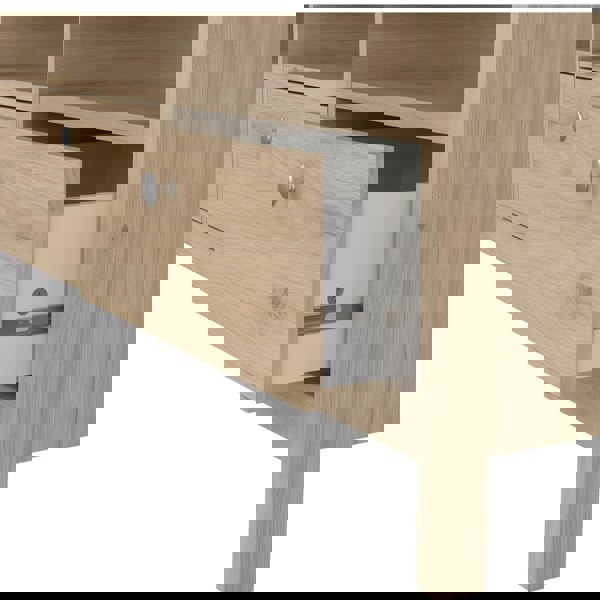 Furniture To Go Madrid TV Unit 3 Drawers in Jackson Hickory Oak