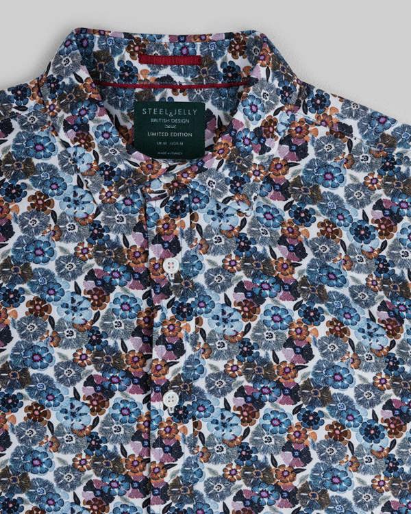 Steel & Jelly Limited Edition Blue Multi Floral Slim Fit Shirt