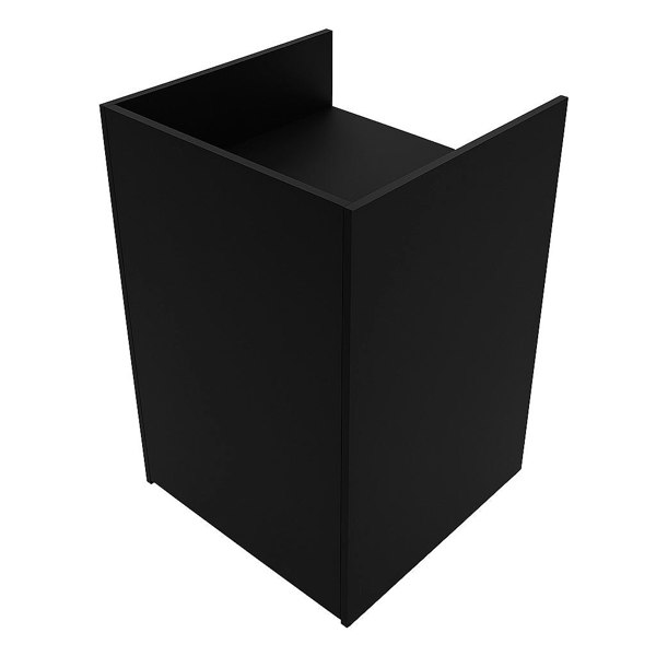 Black shop counter till block TB60 with a sleek, modern design, featuring a smooth finish and sturdy construction for retail use