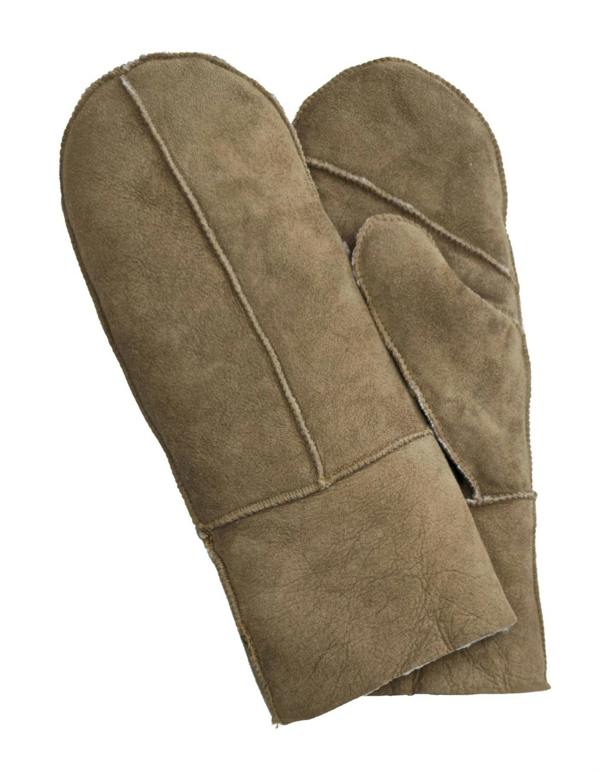 Infinity Leather Womens Genuine Real Sheepskin Suede Mittens Warm Gloves