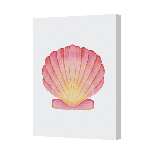 Benjamin Tate Design Seashell Gradient Pink Yellow Canvas Wall Art Print