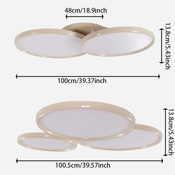 Lightsin Full Spectrum Dimmable Ivory White Aluminum Round LED Ceiling Light Lightsin UK 