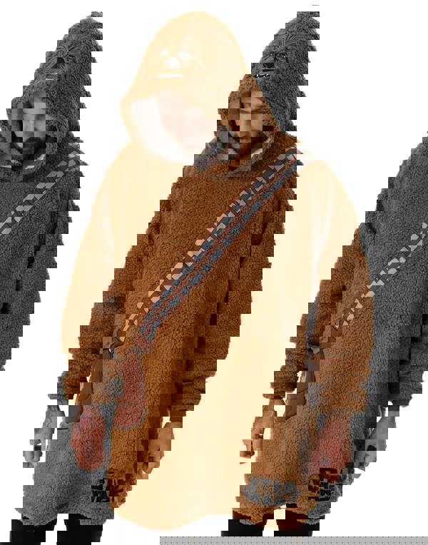 Star Wars Unisex Brown Chewbacca Blanket Hoodie (One Size)